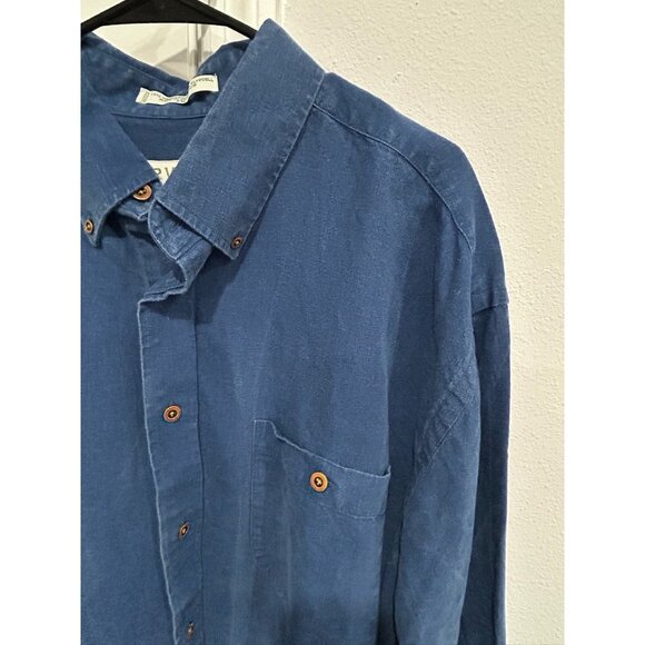 Orvis Long Sleeve Button Front Shirt Blue Sz XXL Business Casual Formal Wear - Picture 4 of 9